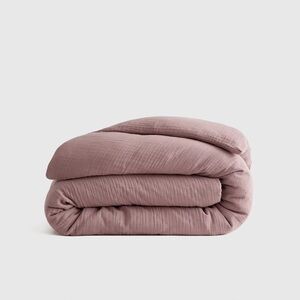 Quince Organic Airy Gauze Duvet Cover - Fig
